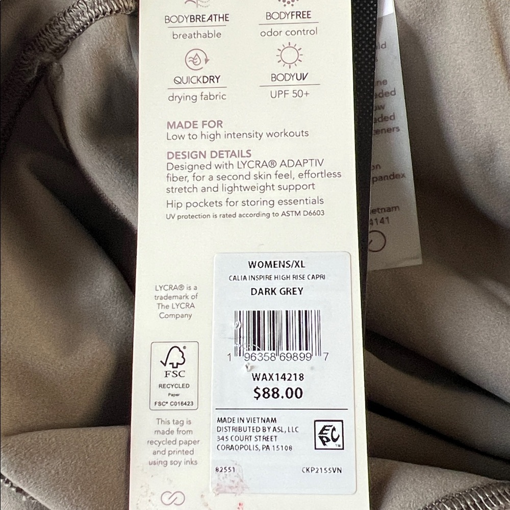 Calia Inspire High-Rise Capri Mid-Calf Leggings - Picture 10 of 11